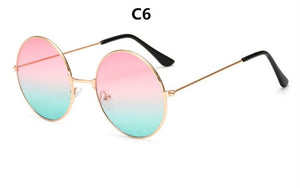 2019 Burst metal circular fashion sunglasses