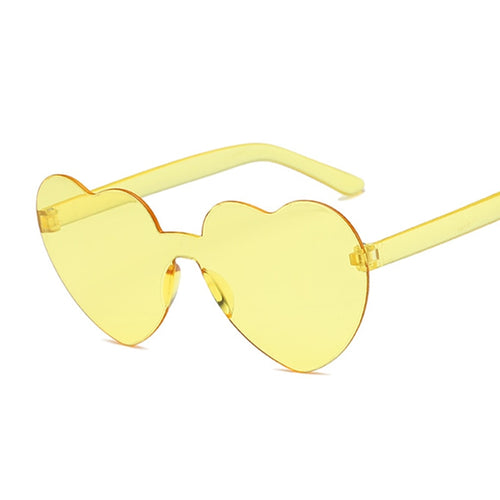 New Fashion Luxury Cute Sexy Retro Love Heart Rimless Sunglasses